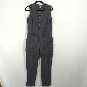 Duluth Trading Co DuluthFlex Fire Hose Ltd. Gray Jumpsuit Overalls sz 8 Regular